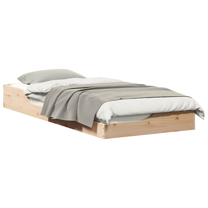 vidaXL Struttura letto a terra Marrone 80 x 210 cm