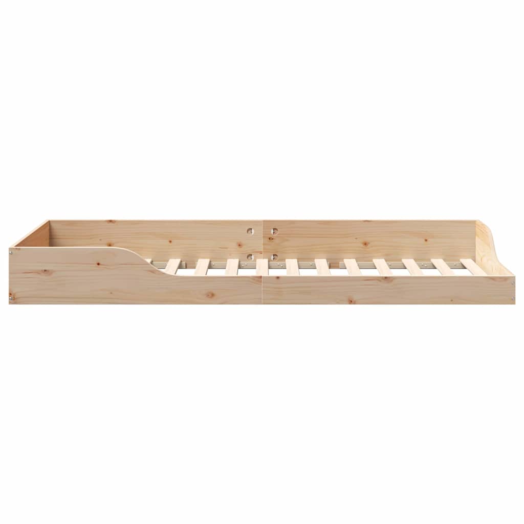 vidaXL Struttura letto a terra Marrone 80 x 210 cm