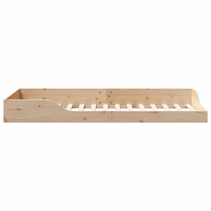 vidaXL Struttura letto a terra Marrone 80 x 210 cm