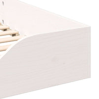 vidaXL Struttura letto a terra Bianco 90 x 210 cm