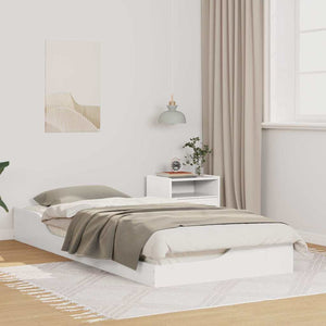 vidaXL Struttura letto a terra Bianco 90 x 210 cm