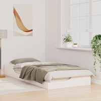 vidaXL Struttura letto a terra Bianco 90 x 210 cm