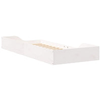 vidaXL Struttura letto a terra Bianco 90 x 210 cm