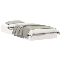 vidaXL Struttura letto a terra Bianco 90 x 210 cm