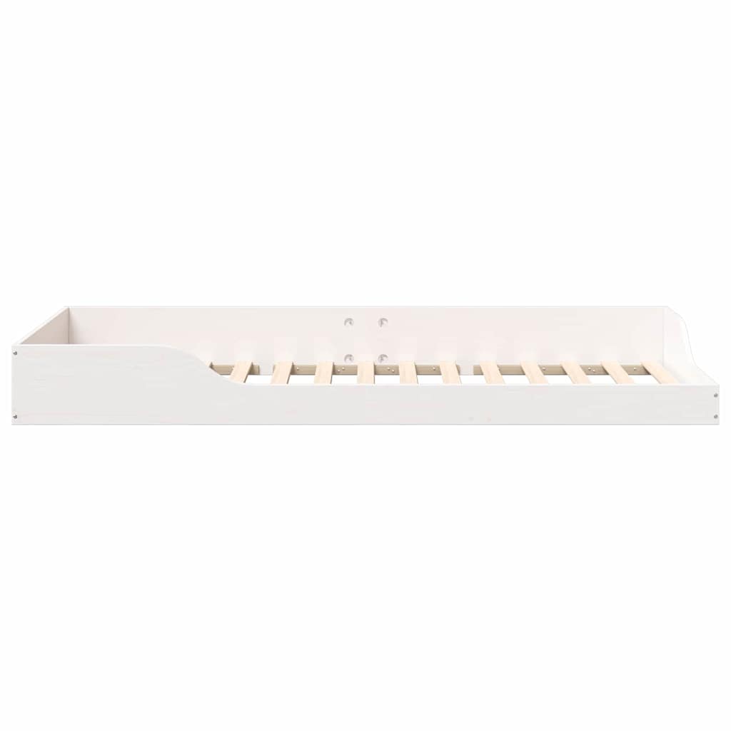 vidaXL Struttura letto a terra Bianco 90 x 210 cm