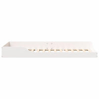 vidaXL Struttura letto a terra Bianco 90 x 210 cm