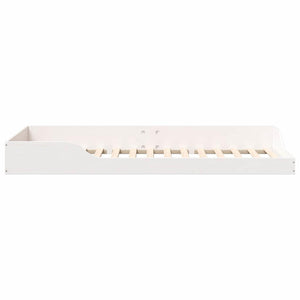 vidaXL Struttura letto a terra Bianco 90 x 210 cm
