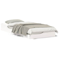 vidaXL Struttura letto a terra Bianco 90 x 210 cm