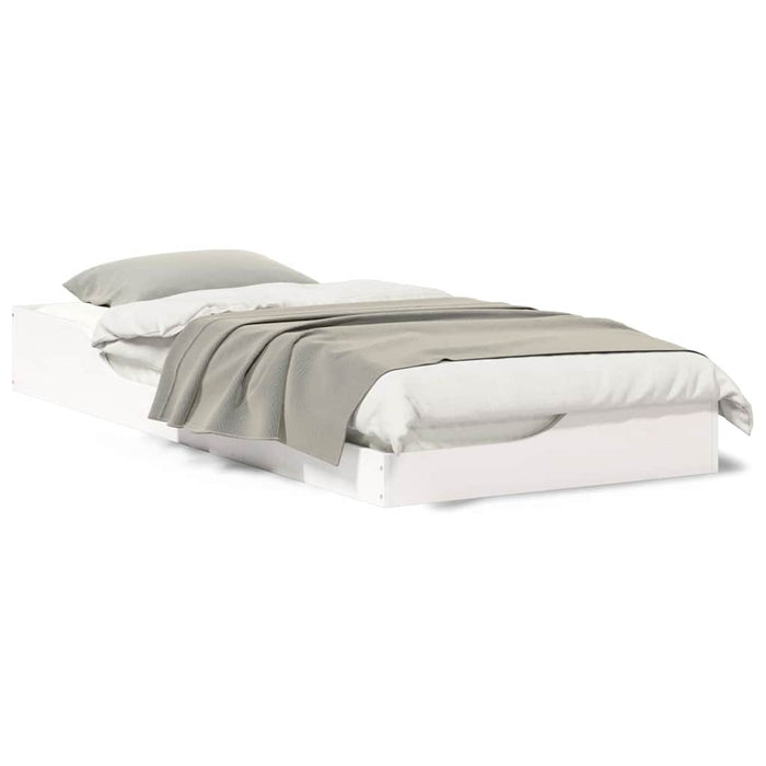 vidaXL Struttura letto a terra Bianco 90 x 210 cm