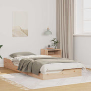 vidaXL Struttura letto a terra Marrone 100 x 210 cm
