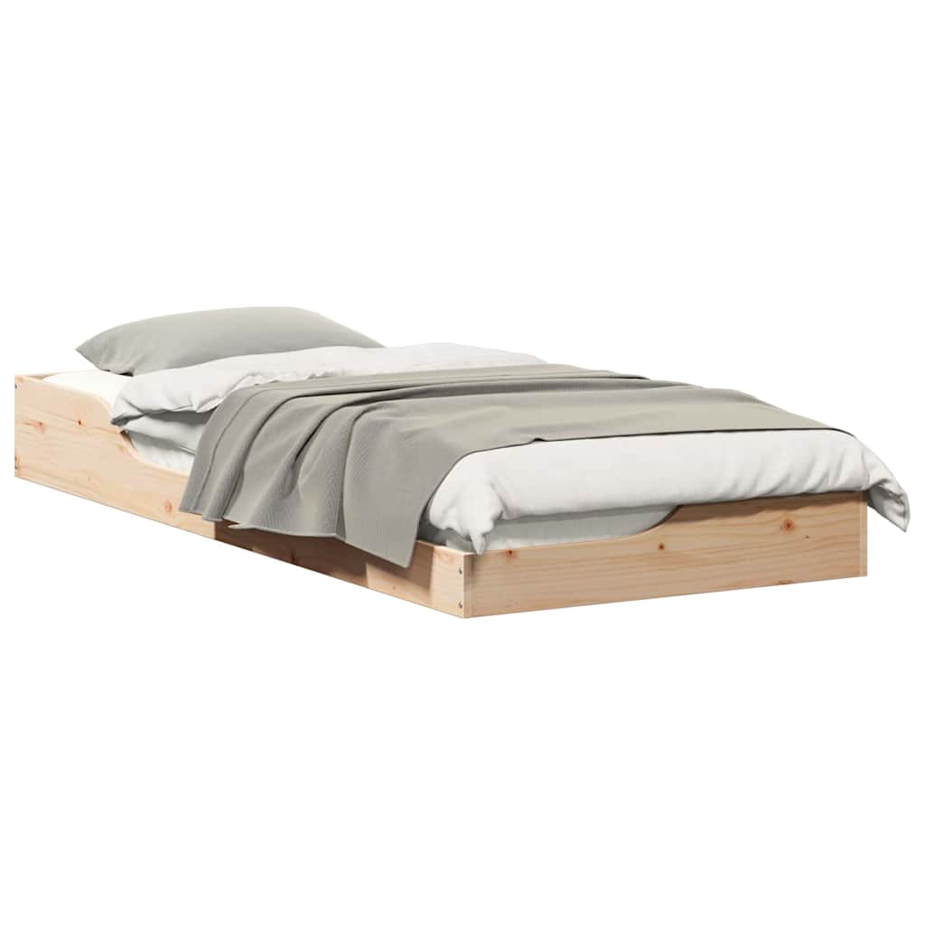 vidaXL Struttura letto a terra Marrone 100 x 210 cm