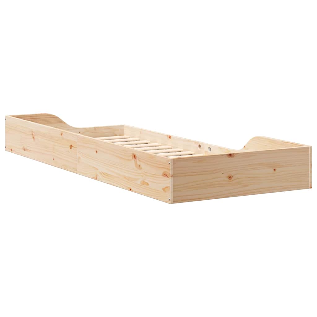 vidaXL Struttura letto a terra Marrone 80 x 220 cm
