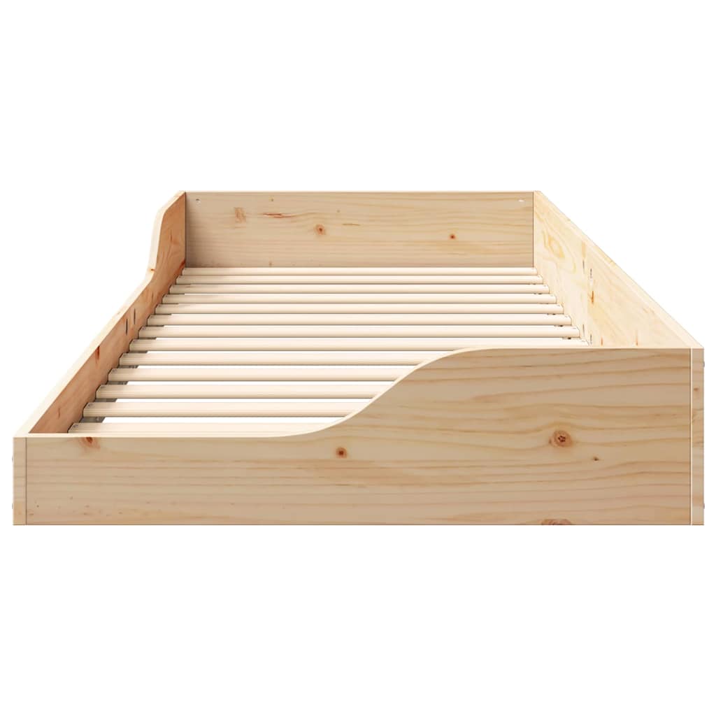 vidaXL Struttura letto a terra Marrone 100 x 220 cm