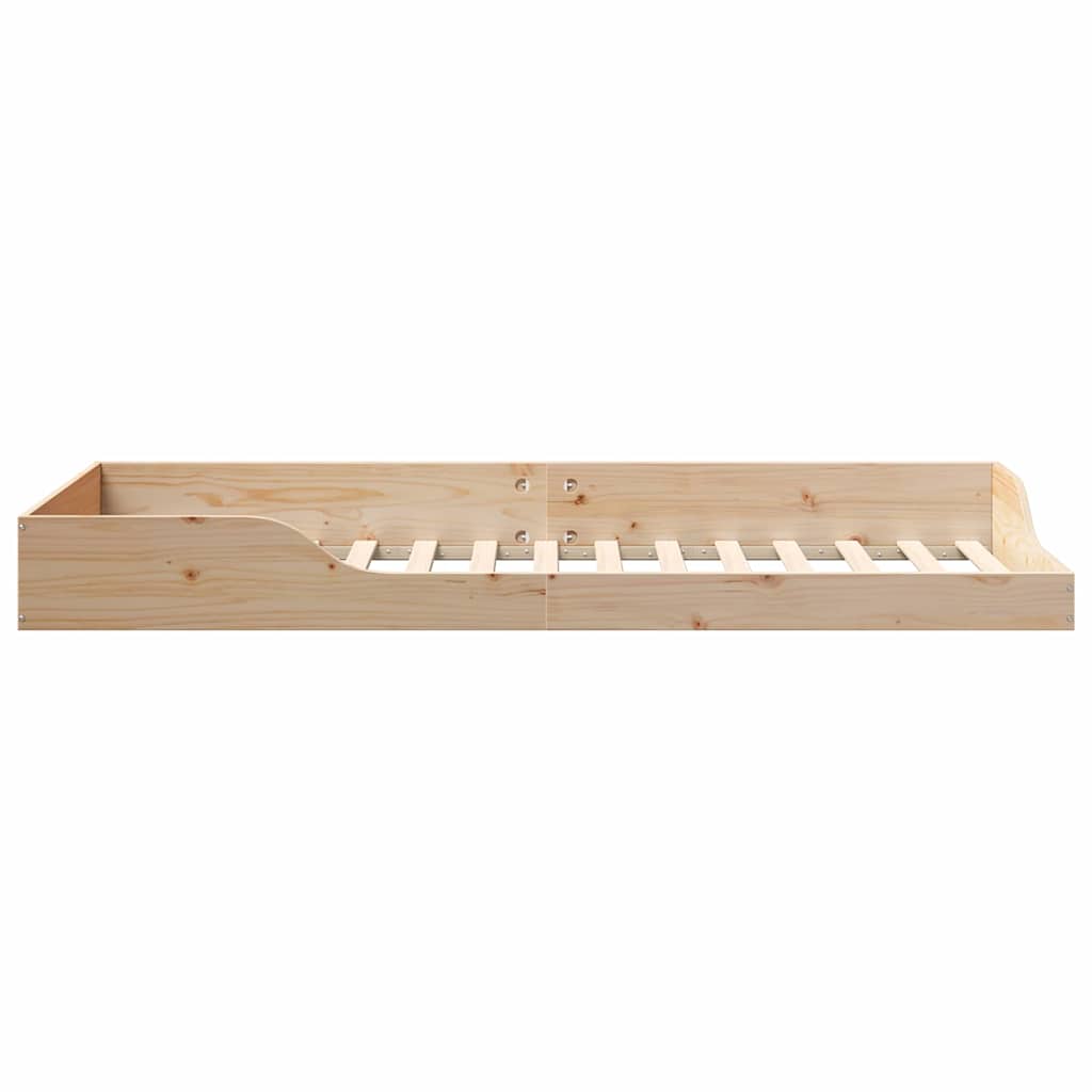 vidaXL Struttura letto a terra Marrone 100 x 220 cm