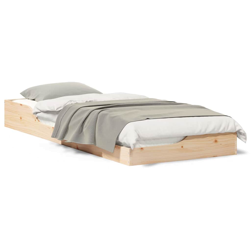 vidaXL Struttura letto a terra Marrone 100 x 220 cm