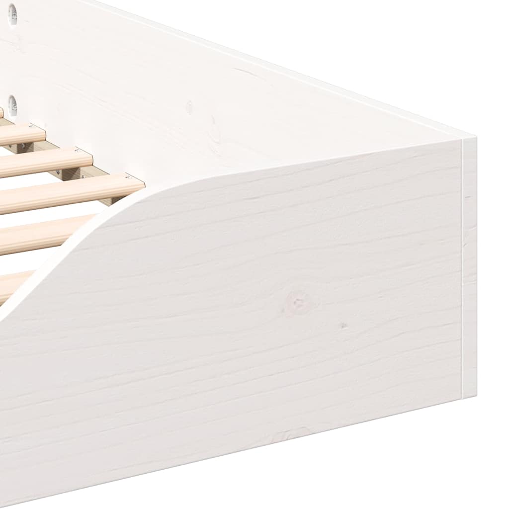 vidaXL Struttura letto a terra Bianco 100 x 220 cm