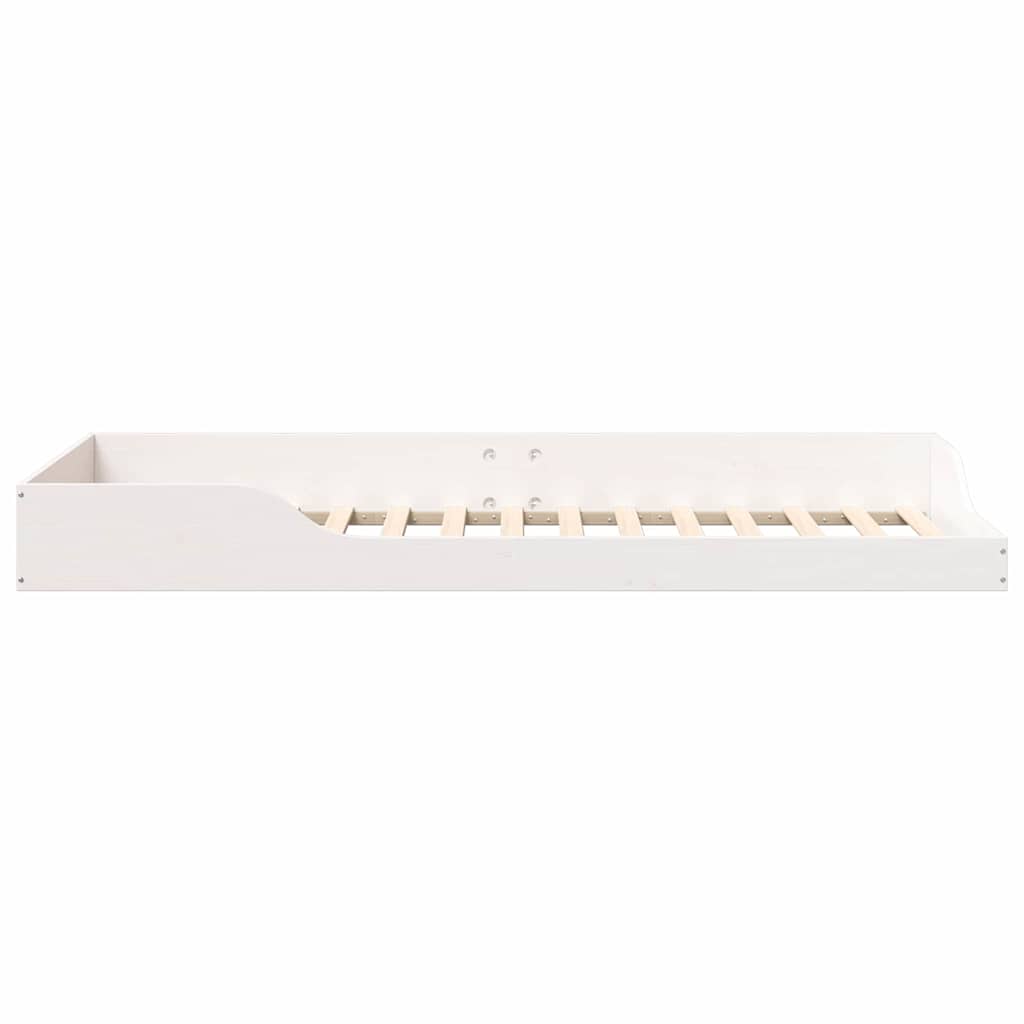 vidaXL Struttura letto a terra Bianco 100 x 220 cm