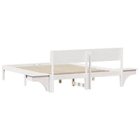 vidaXL Rete letto con comodini Bianco Legno di pino massello