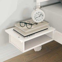 vidaXL Rete letto con comodini Bianco Legno di pino massello