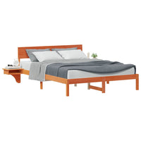 vidaXL Rete letto con comodini Cera marrone Legno di pino massello