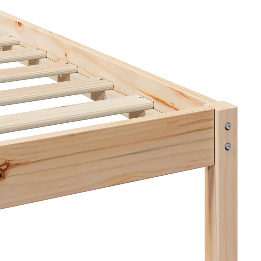 vidaXL Rete letto con comodini Marrone Legno di pino massello