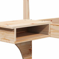 vidaXL Rete letto con comodini Marrone Legno di pino massello