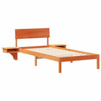 vidaXL Rete letto con comodini Cera marrone Legno di pino massello