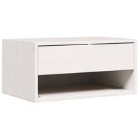 vidaXL Comodino 2 pcs Bianco 50 x 32.5 x 24 cm Legno di pino massello