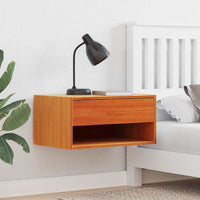 vidaXL Comodino con cassetto 2 pcs Cera marrone 50 x 32.5 x 24 cm