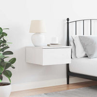 vidaXL Comodino Bianco 37 x 35 x 18.5 cm Legno di pino massello