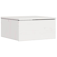 vidaXL Comodino Bianco 37 x 35 x 18.5 cm Legno di pino massello