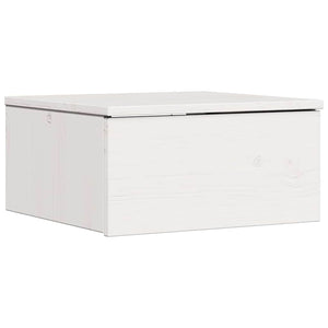 vidaXL Comodino Bianco 37 x 35 x 18.5 cm Legno di pino massello