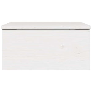 vidaXL Comodino Bianco 37 x 35 x 18.5 cm Legno di pino massello