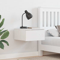 vidaXL Comodino 2 pcs Bianco 37 x 35 x 18.5 cm Legno di pino massello