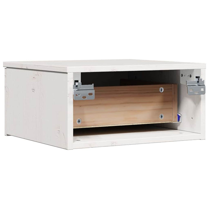 vidaXL Comodino 2 pcs Bianco 37 x 35 x 18.5 cm Legno di pino massello