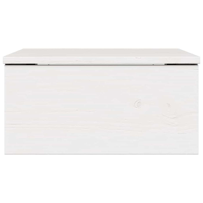 vidaXL Comodino 2 pcs Bianco 37 x 35 x 18.5 cm Legno di pino massello