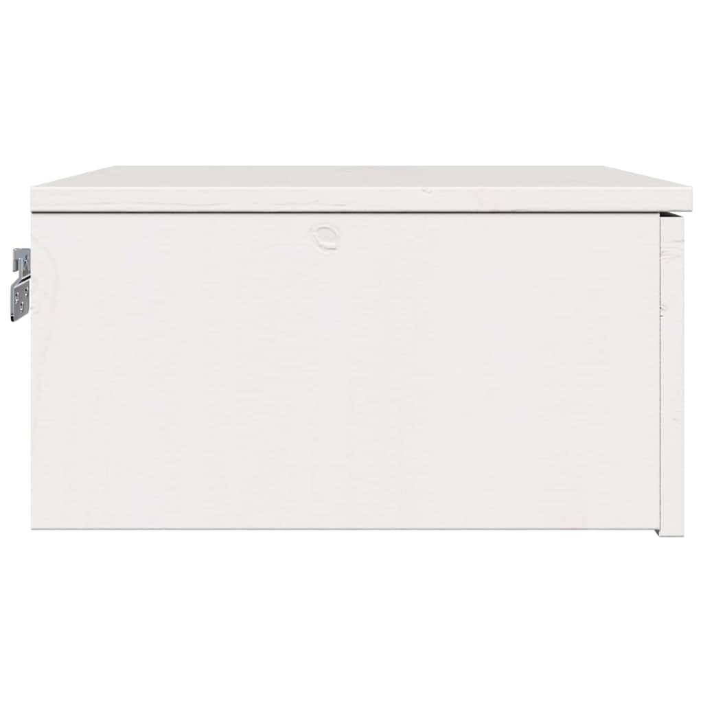 vidaXL Comodino 2 pcs Bianco 37 x 35 x 18.5 cm Legno di pino massello