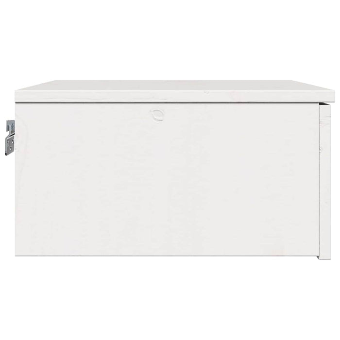 vidaXL Comodino 2 pcs Bianco 37 x 35 x 18.5 cm Legno di pino massello
