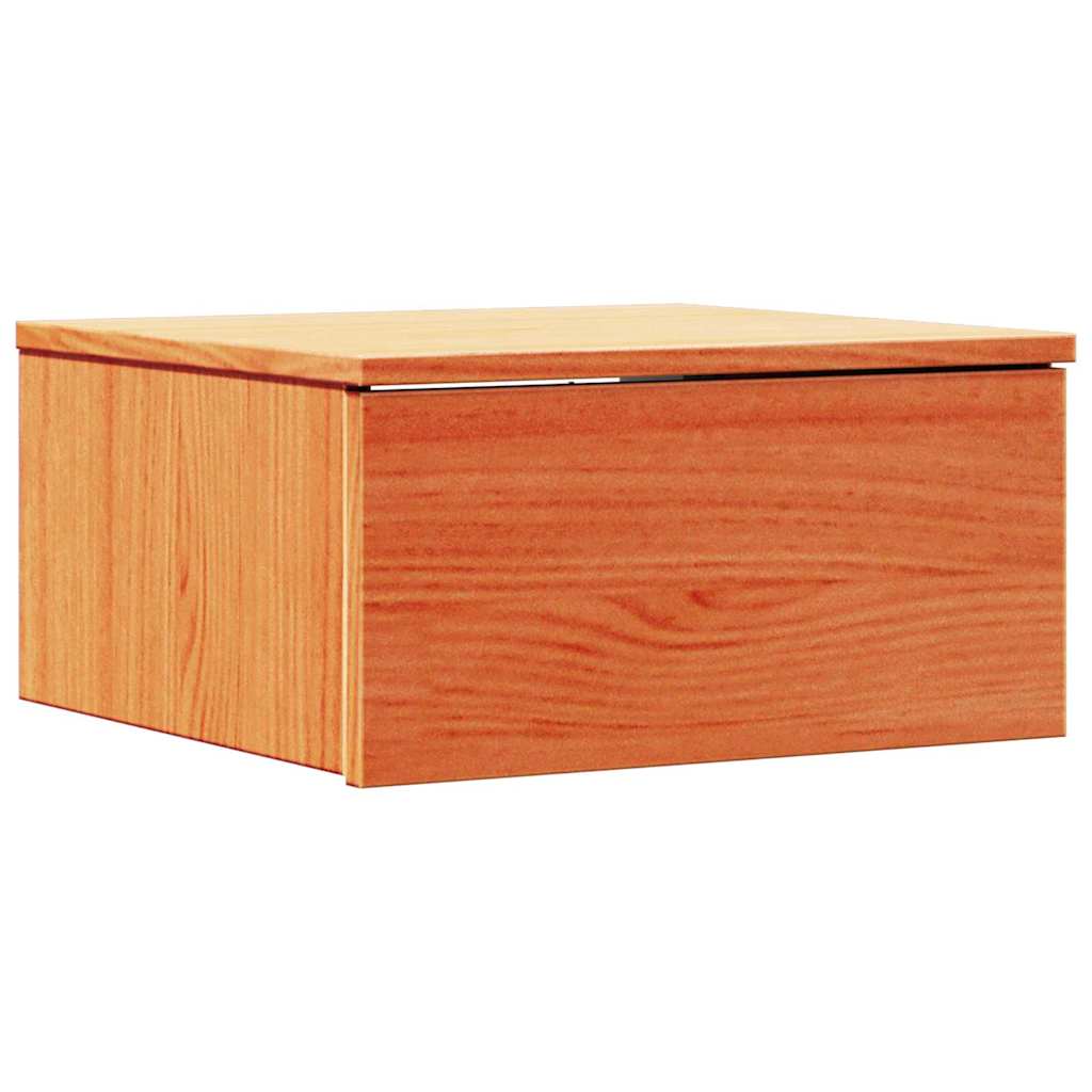 Comodino con cassetto-Tavolino da notte Marrone cerato 37 x 35 x 18,5 cm