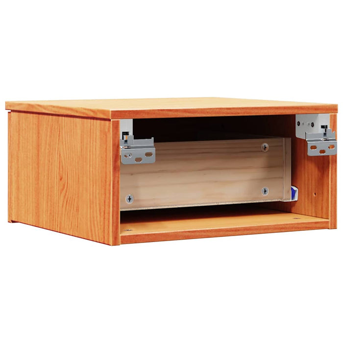 vidaXL Comodino Cera marrone 37 x 35 x 18.5 cm Legno di pino massello