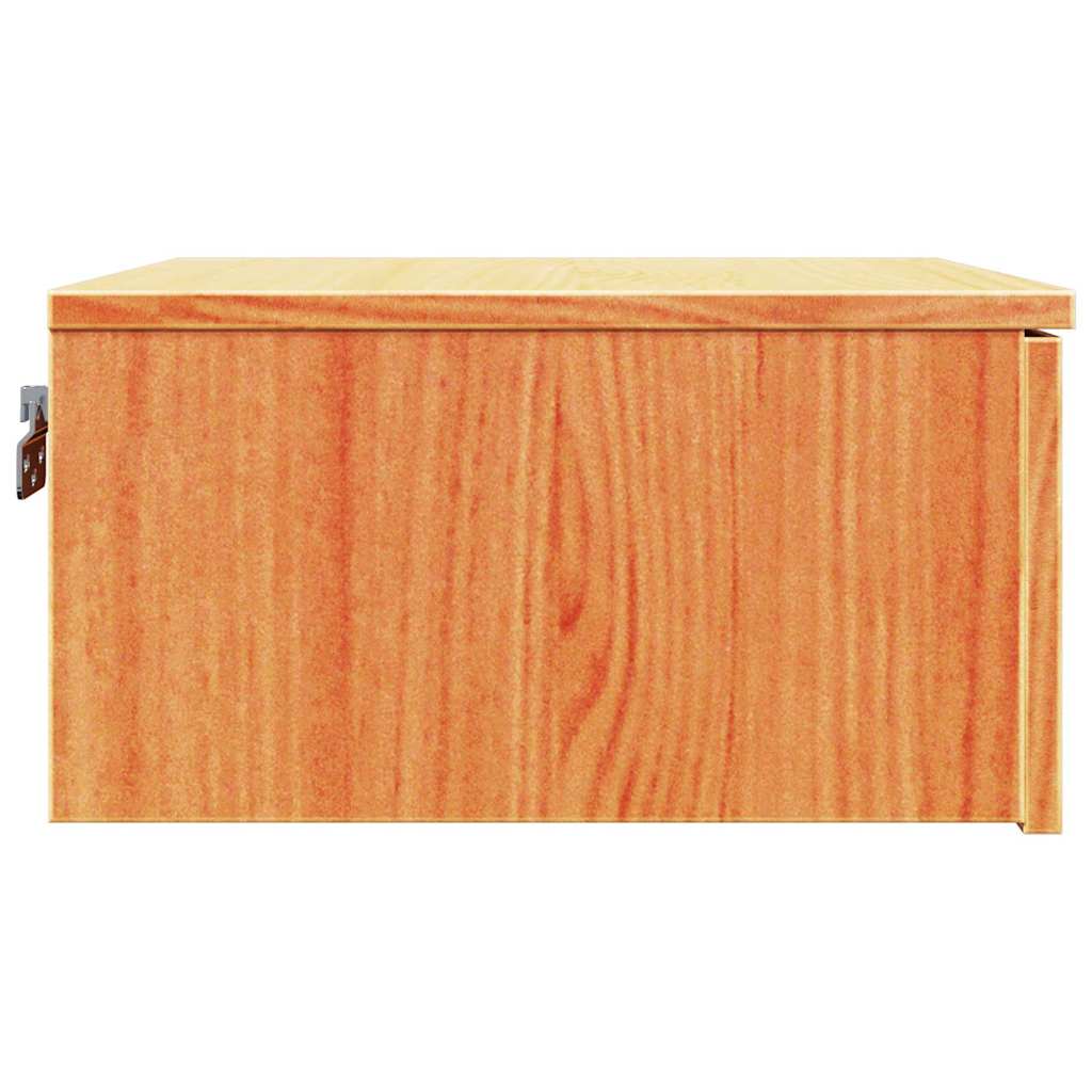 vidaXL Comodino Cera marrone 37 x 35 x 18.5 cm Legno di pino massello