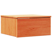 vidaXL Comodino con cassetto 2 pcs Cera marrone 37 x 35 x 18.5 cm