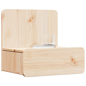 vidaXL Comodino Marrone 44 x 32.5 x 40 cm Legno di pino massello