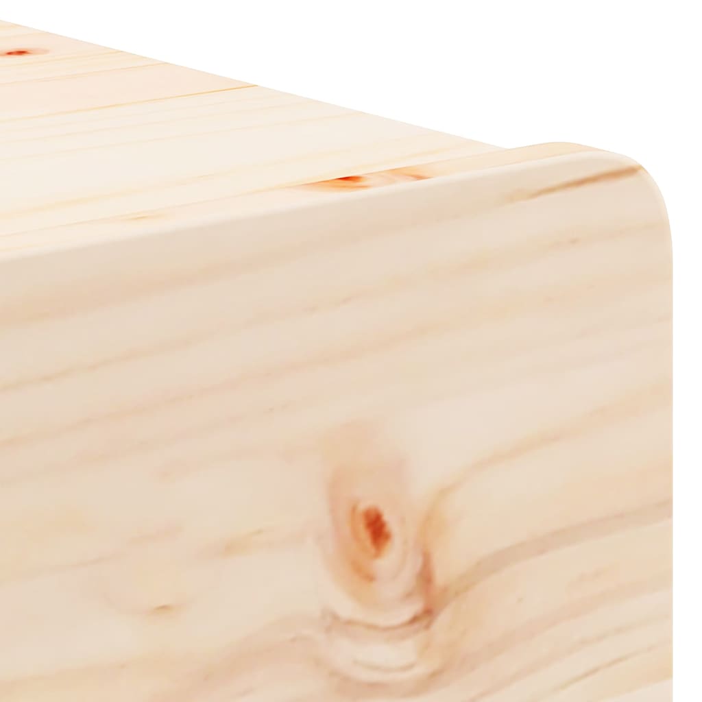 vidaXL Comodino 2 pcs Marrone 44 x 32.5 x 40 cm Legno di pino massello