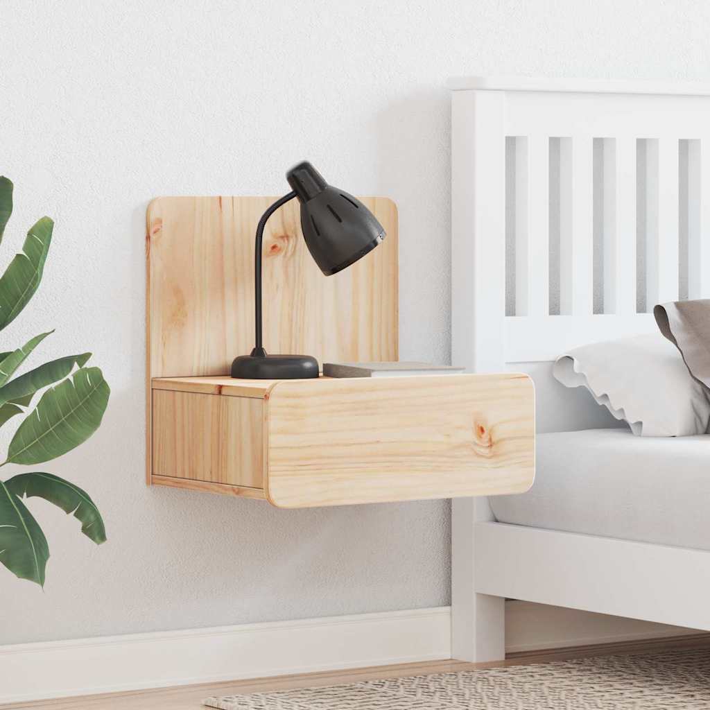 vidaXL Comodino 2 pcs Marrone 44 x 32.5 x 40 cm Legno di pino massello