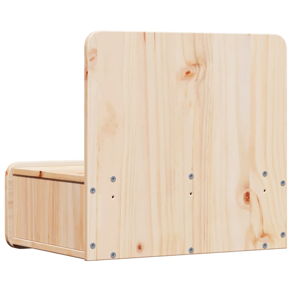 Comodino 2 pz-Set di 2 Tavolino da notte Marrone 44 x 32,5 x 40 cm Legno di pino massello
