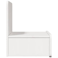 vidaXL Comodino Bianco 44 x 32.5 x 40 cm Legno di pino massello