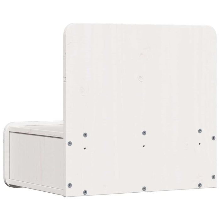 Comodino 2 pz-Set di 2 Tavolino da notte Bianco 44 x 32,5 x 40 cm Legno di pino massello