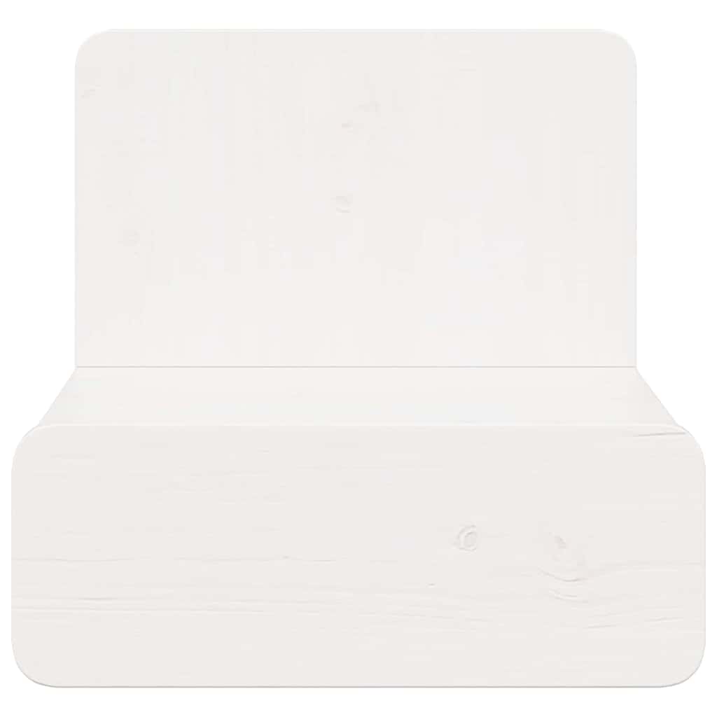 Comodino 2 pz-Set di 2 Tavolino da notte Bianco 44 x 32,5 x 40 cm Legno di pino massello