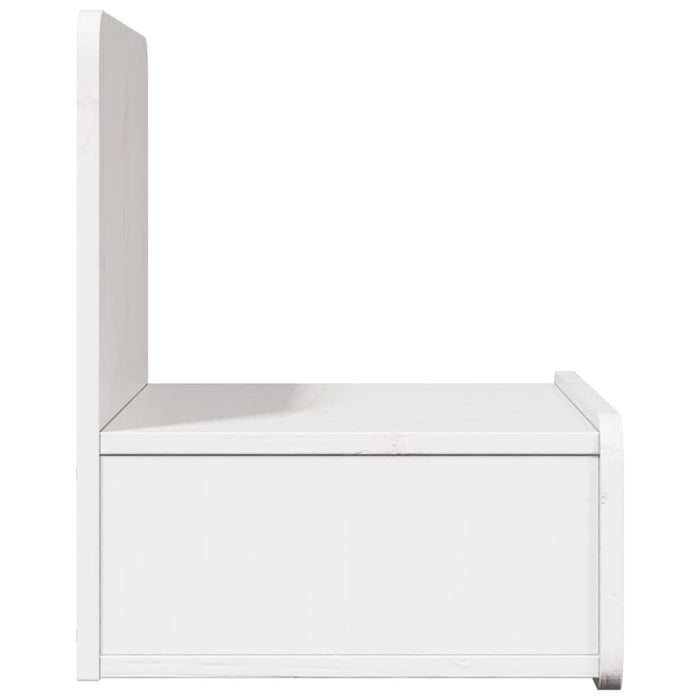 vidaXL Comodino 2 pcs Bianco 44 x 32.5 x 40 cm Legno di pino massello